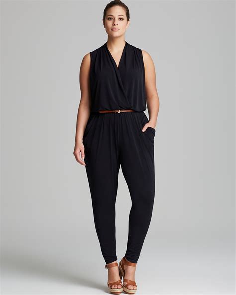 michael kors jumpsuit|Michael Kors sleeveless belted jumpsuit.